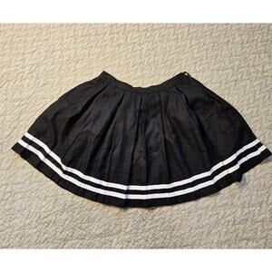 Hot Topic Mini Skirt SMALL Black White Striped School Girl Cosplay Anime